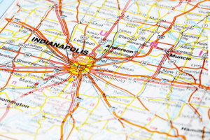 Map of Indianapolis and surrounding areas