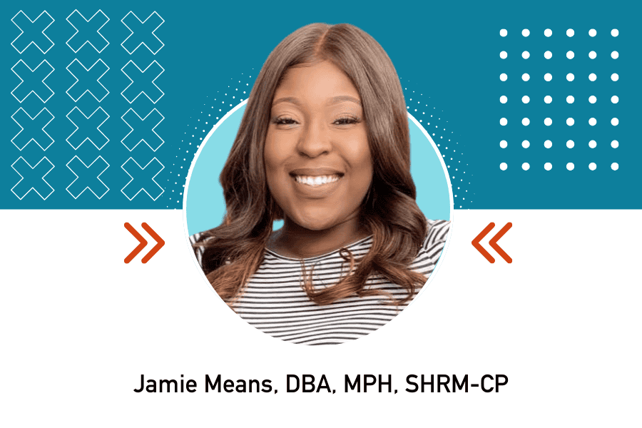 Headshot of Jamie Means, DBA, MPH, SHRM-CP