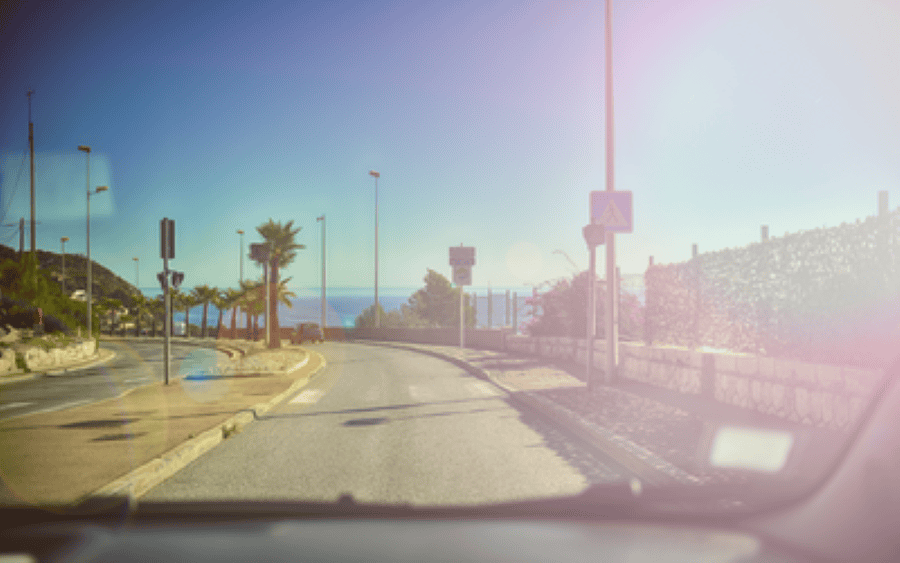 View from windshield