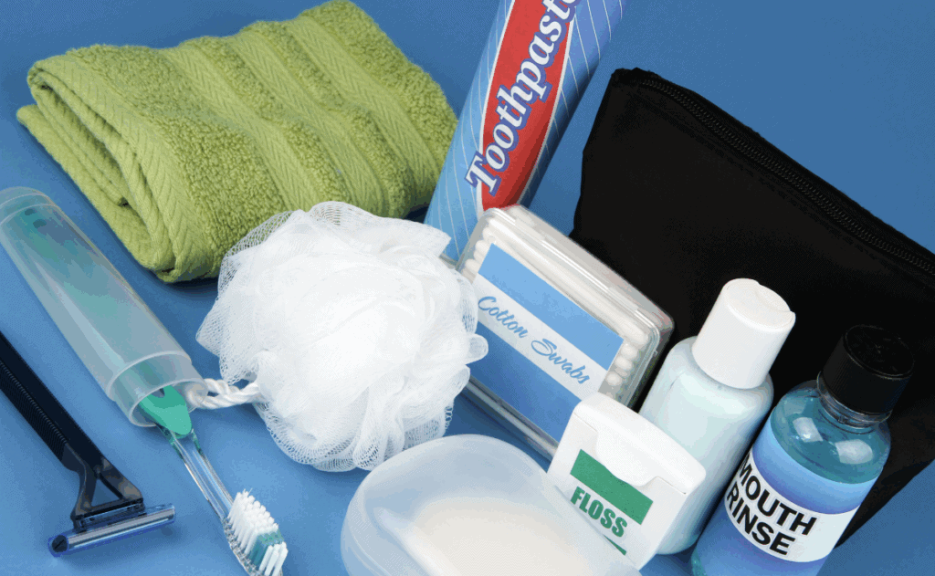 Image of various hygiene products.