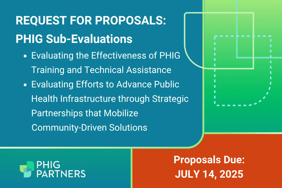 PHIG Partners RFP: PHIG Sub-Evaluations proposals dues July 14, 2025.