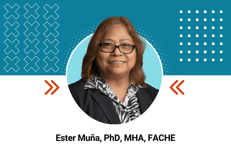 Headshot of Esther Muña, PhD, MHA, FACHE