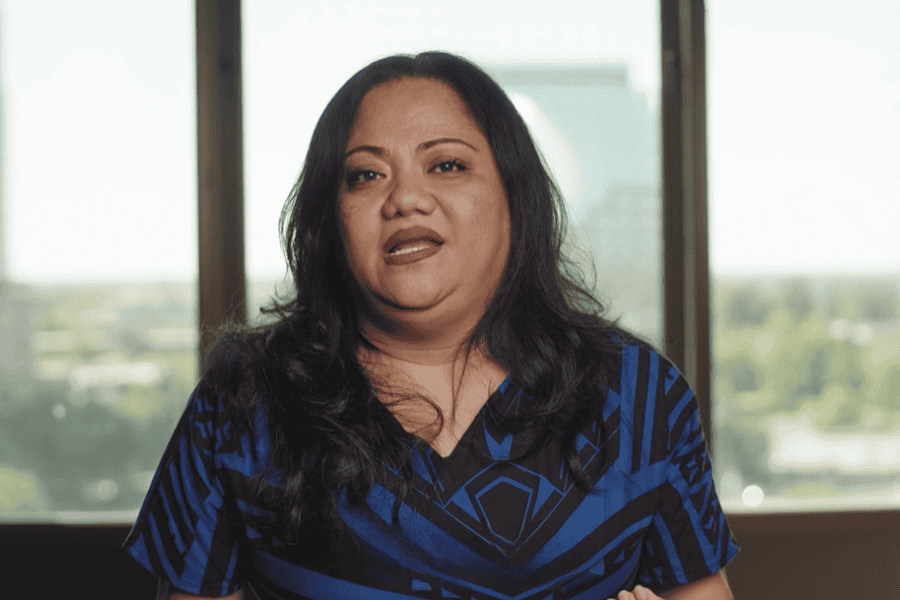 Alvina Savali of the American Samoa Department of Health speaking in an interview.