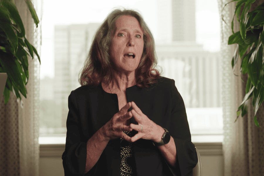 Image of : Katherine Feldman, Chief Performance Officer at the Maryland Department of Public Health, speaking.