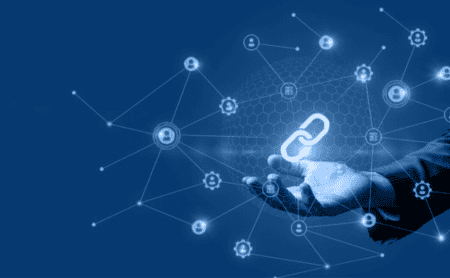 The concept of connecting data integration in the digital world.