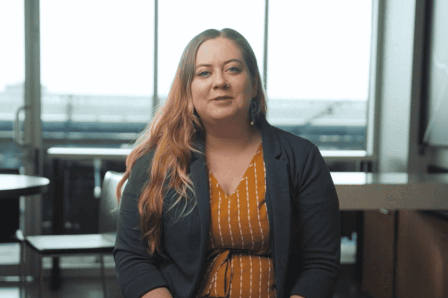 Image of Ashley Wallace from the Kansas Department of Health and Environment speaks in an interview.