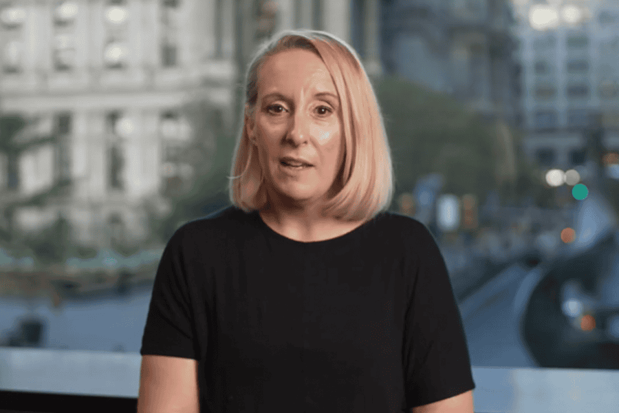 Headshot of Dr. Jillian Bumpus the Workforce Manager at the New York State Department of Health speaking in an interview
