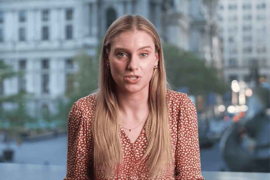 Image of Meredith Patterson the PHIG Regional Liaison at the New York State Department of Health speaking in an interview.