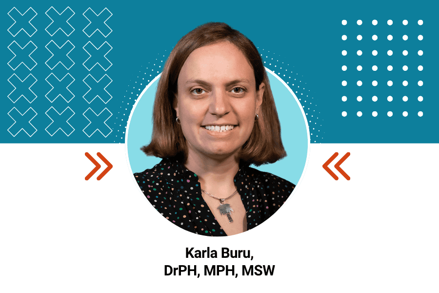 Headshot of Karla Buru, DrPH, MPH, MSW