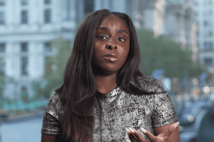Image of Gabrielle Bailey, Health Policy Director at the Region II Public Health Training Center, speaking in an interview.